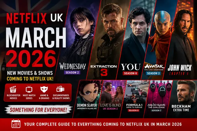 Netflix UK March 2026 new movies and shows release lineup